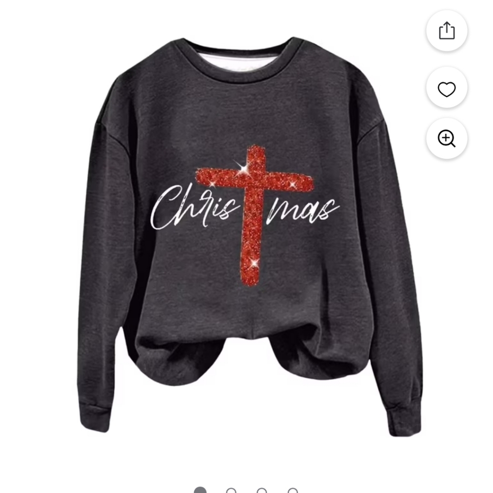 Womens Christmas Sweatshirt Gray